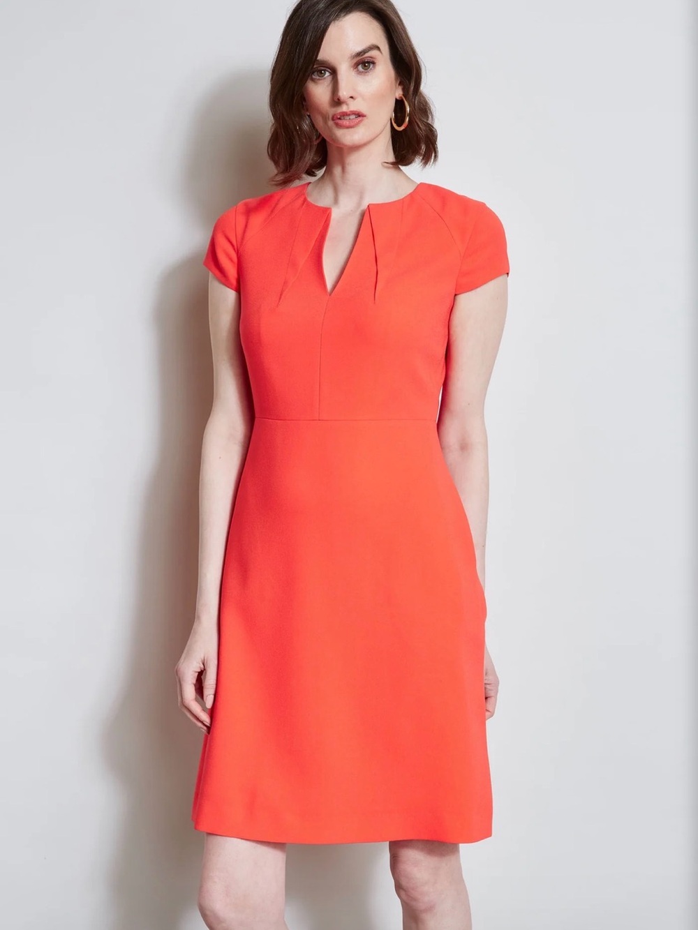 Elie Tahari Short Sleeve Dart Fit & Flare Dress, Size 14 - Picture 7 of 7